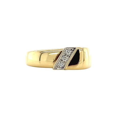 Gouden ring met diamant 18 krt, Sieraden, Tassen en Uiterlijk, Ringen, Dame, Wit, 18 tot 19, Zo goed als nieuw, Goud, Verzenden