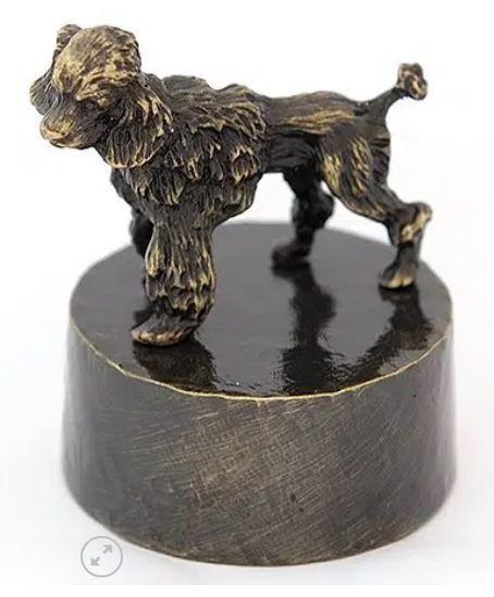 Honden urn verbronsd Konings Poedel, Dieren en Toebehoren, Honden-accessoires, Nieuw