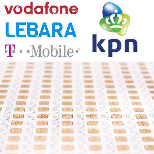 Partijen simkaarten T-Mobile | Vodafone | KPN | Lebara, Telecommunicatie, Prepaidkaarten en Simkaarten, Prepaidkaart, Nieuw, Ophalen of Verzenden