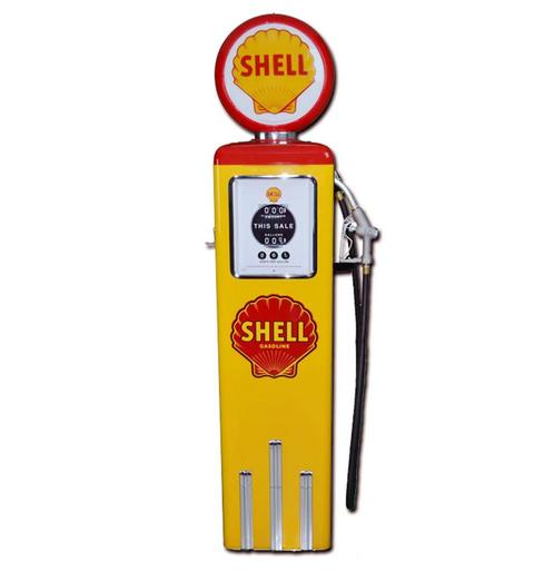 Shell 8 Ball Benzinepomp Zonder Voet Rood & Geel Reproductie, Verzamelen, Merken en Reclamevoorwerpen, Ophalen