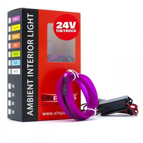 LED Interieur/sfeer verlichting strip - 24V - Paars - 1meter, Auto-onderdelen, Vrachtwagen-onderdelen, Nieuw, Verlichting, Ophalen of Verzenden