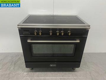 RVS M-System inductie fornuis kookplaat 4 pitten met oven