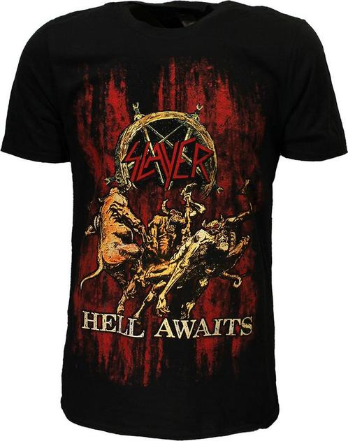 shirts - Slayer Hell Awaits T-Shirt - OfficiÃ«le Merchand., Verzamelen, Muziek, Artiesten en Beroemdheden, Zo goed als nieuw, Verzenden