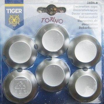 Tiger - Tiger Torino Kapjes Chroom - Mat - 6 stuks