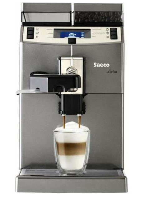 Saeco Lirika One Touch Cappuccino Titan van 615 voor 329, Witgoed en Apparatuur, Koffiezetapparaten, Koffiebonen, Nieuw, Koffiemachine
