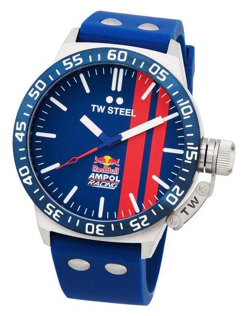 TW Steel CS110 Canteen Red Bull Ampol horloge 45 mm, Sieraden, Tassen en Uiterlijk, Horloges | Heren, Kunststof, Nieuw, Staal