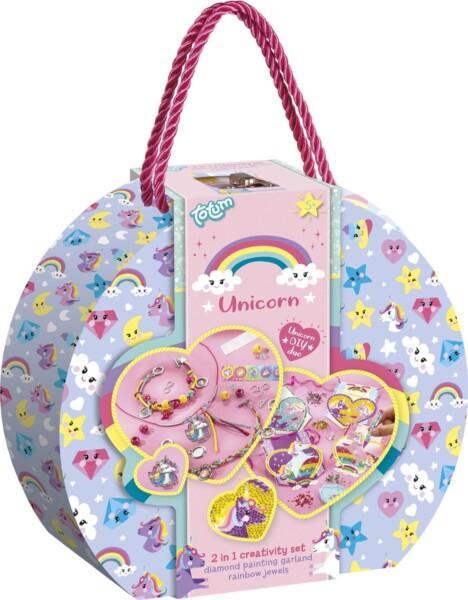 Totum Unicorn knutselkoffer 2 in 1 regenboog armbandjes make, Kinderen en Baby's, Speelgoed | Overig, Verzenden