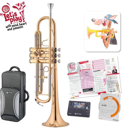 Jupiter JTR700RQ-TSM-EN Bb trompet (set mellow), Muziek en Instrumenten, Blaasinstrumenten | Trompetten, Verzenden
