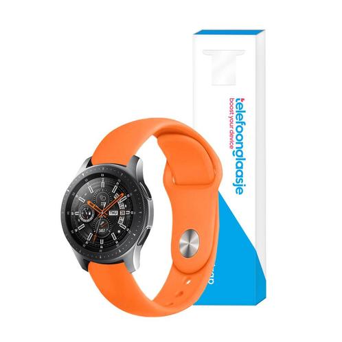 Siliconen smartwatch bandje – Oranje 20mm - Universeel, Telecommunicatie, Mobiele telefoons | Toebehoren en Onderdelen, Bescherming