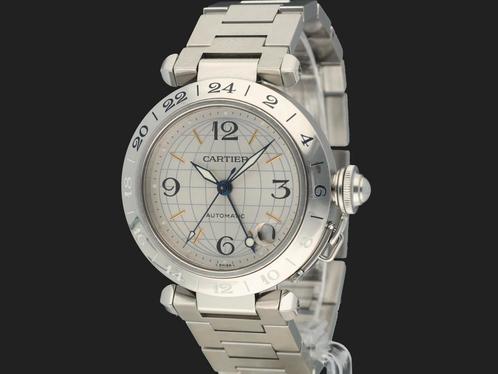Cartier Pasha GMT 2377, Sieraden, Tassen en Uiterlijk, Horloges | Dames, Polshorloge, Gebruikt, Verzenden