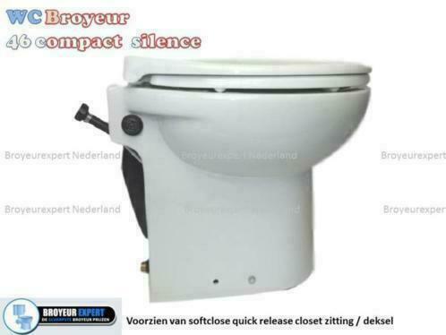 Wc broyeur compact 46 geleverd met wc-bril Soft-Close, Doe-het-zelf en Verbouw, Sanitair, Toilet, Nieuw, Ophalen of Verzenden