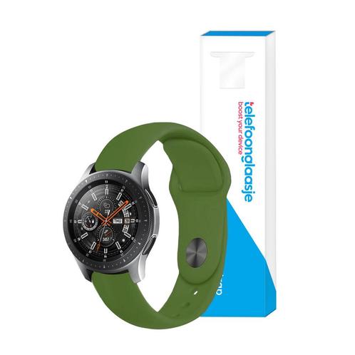 Siliconen smartwatch bandje – Donkergroen 22mm - Universeel, Telecommunicatie, Mobiele telefoons | Toebehoren en Onderdelen, Bescherming