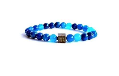 Stoney Bracelet Brightening Blue Stones, Sieraden, Tassen en Uiterlijk, Armbanden, Blauw, Nieuw, Ophalen of Verzenden