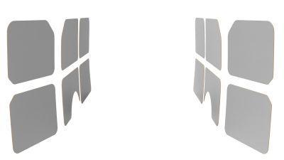 Wandbetimmering en deurpanelen hout Ford Transit 2000-2013, Auto-onderdelen, Interieur en Bekleding, Nieuw, Ford, Verzenden