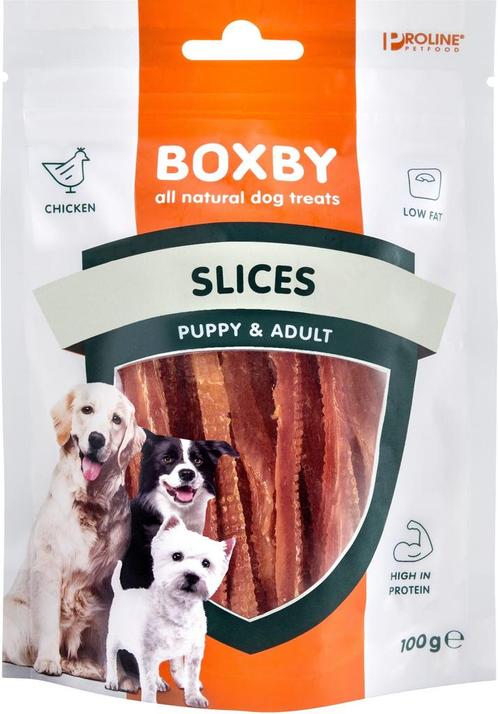 Proline Boxby Slices Kip 100 gr., Dieren en Toebehoren, Honden-accessoires, Nieuw, Ophalen of Verzenden