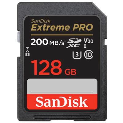 Sandisk 128GB SD Extreme Pro UHS-I U3 V30 200mb/s, Audio, Tv en Foto, Fotografie | Fotostudio en Toebehoren, Zo goed als nieuw