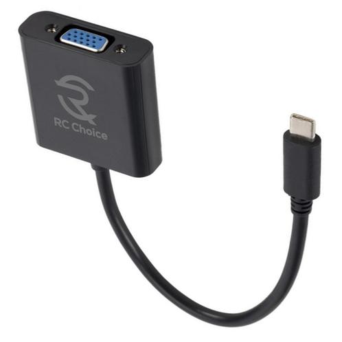USB C naar VGA - Full HD 1080P 60Hz - Kabel Adapter, Audio, Tv en Foto, Audiokabels en Televisiekabels, Minder dan 2 meter, Overige kabels