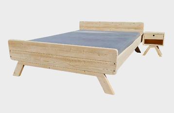 massief houten bed VINTAGE 120x190 t/m 180x220cm