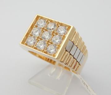 Aanbieding: Zware 14 karaat Gouden Rolex Ring Herenring