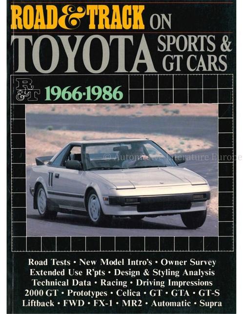 ROAD & TRACK ON TOYOYTA SPORTS & GT CARS 1966 - 1986, Boeken, Auto's | Boeken, Toyota