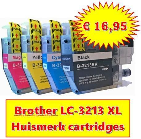 BROTHER LC-3211 - LC 3213 XL compatible set (€ 12,95), Computers en Software, Printerbenodigdheden, Cartridge, Nieuw, Ophalen of Verzenden
