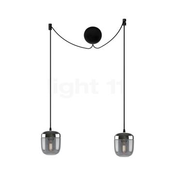 Umage Acorn Cannonball Hanglamp 2-lichts zwart, smoke/staal
