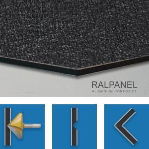 RAL 9005 ZWART WRINKLE RALPANEL ACPXL - Aluminium Composiet, Doe-het-zelf en Verbouw, Platen en Panelen, Nieuw, Minder dan 20 mm