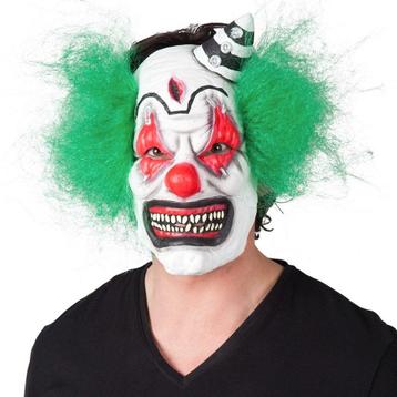 Horror Clowns Masker met Groen Haar