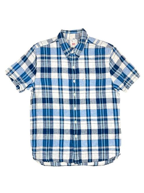 Levis heren overhemd met korte mouwen (55% linnen) Maat S, Kleding | Heren, Overhemden, Zo goed als nieuw, Ophalen of Verzenden