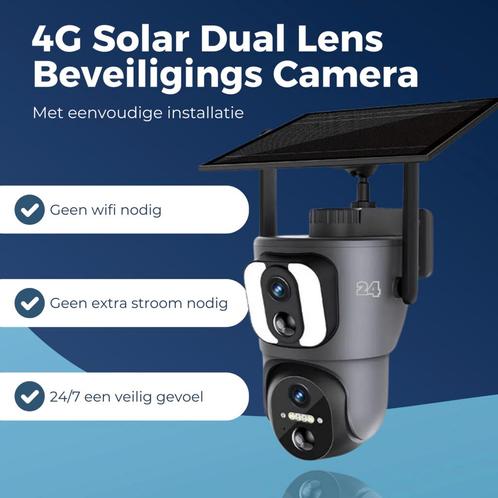 Activ24 4G beveiligingscamera solar dual lens, Audio, Tv en Foto, Videobewaking, Nieuw, Verzenden