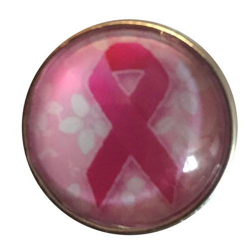 Fako Bijoux® - Click Button - Glas - Pink Ribbon, Sieraden, Tassen en Uiterlijk, Armbanden, Verzenden