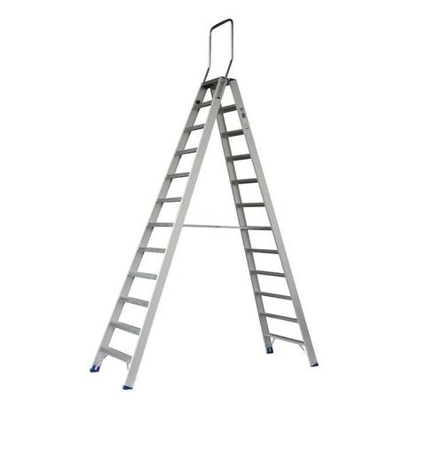 Dubbele Trap Maxall MTD 12 - Professioneel, Doe-het-zelf en Verbouw, Ladders en Trappen, Trap, Nieuw, 2 tot 4 meter, Verzenden