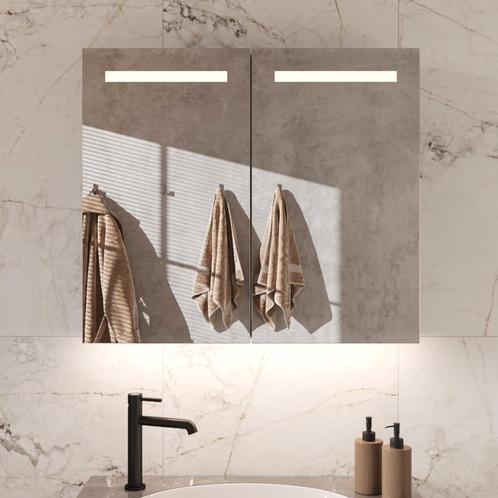 Fraaie aluminium spiegelkast met handige spiegelverwarming, Huis en Inrichting, Badkamer | Badkamermeubels, Minder dan 25 cm, Nieuw
