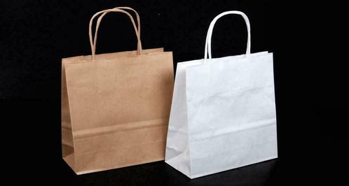 Papieren koorddraagtassen, papieren draagtassen in div maten, Zakelijke goederen, Partijgoederen en Retail | Verpakking en Verzending