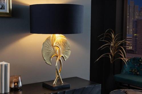 Decoratieve tafellamp GINKGO 62cm zwartgouden metalen, Huis en Inrichting, Lampen | Tafellampen, Ophalen of Verzenden