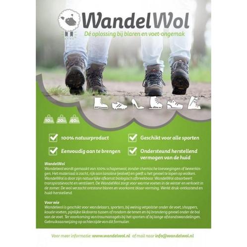 WandelWol Antidruk Schapenwol Teenbescherming - 10 gram, Sport en Fitness, Ballet, Verzenden