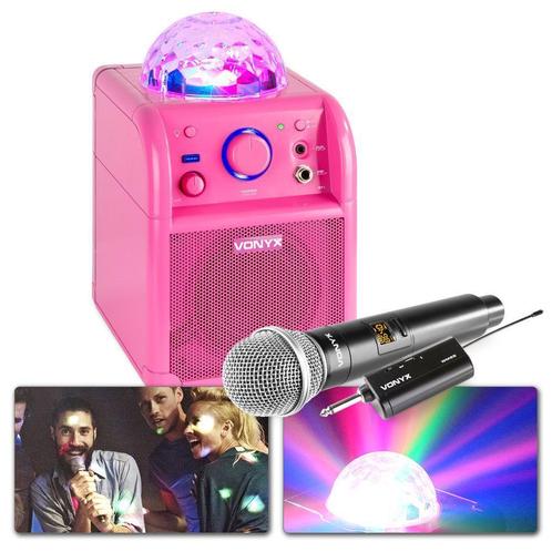 Vonyx SBS50P accu Bluetooth karaoke set met draadloze microf, Audio, Tv en Foto, Karaoke-apparatuur, Nieuw, Verzenden