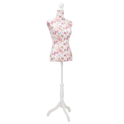 Etalagepop torso vrouw katoen wit met rozenprint, Huis en Inrichting, Complete inboedels, Verzenden