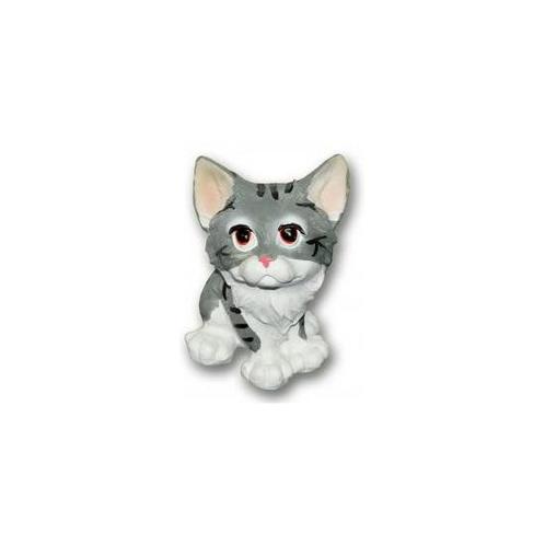 Katten beeldje 13 cm grijs - Beeldjes, Verzamelen, Beelden en Beeldjes, Ophalen of Verzenden