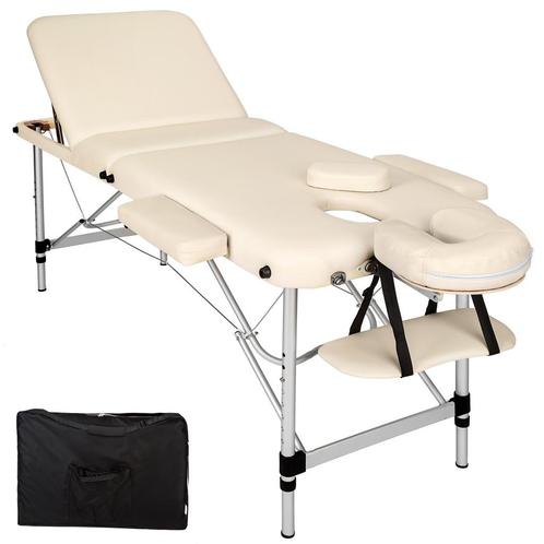 3-zone massagetafel met 5 cm vulling en aluminium frame - be, Sport en Fitness, Massageproducten, Verzenden