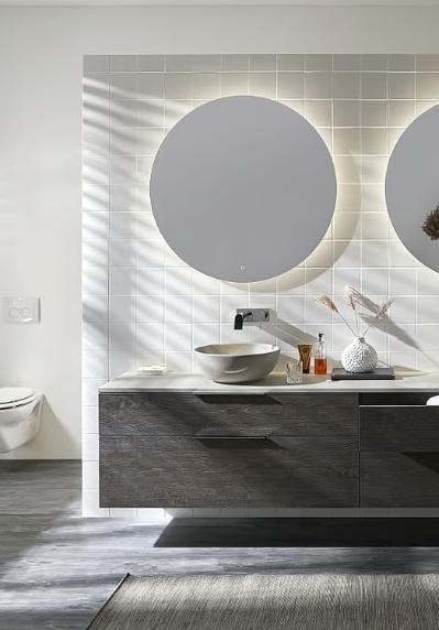 70cm ronde spiegel met LED en touchbedeining, Huis en Inrichting, Badkamer | Badkamermeubels, (Half)hoge kast, Nieuw