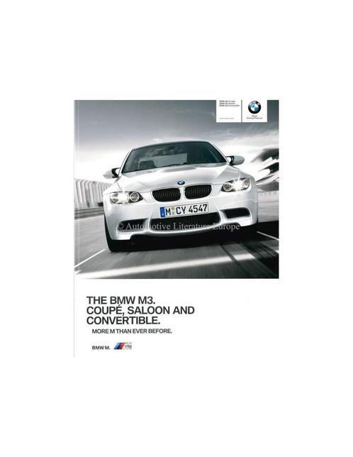 2009 BMW M3 COUPE | SEDAN | CABRIOLET BROCHURE ENGELS, Boeken, Auto's | Folders en Tijdschriften, BMW