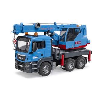 Bruder 3771 Vrachtwagen MAN met kraan blauw, Kinderen en Baby's, Speelgoed | Overig