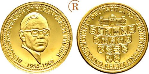 Goud medaille 0,6 Gramm Feingoud ohne Jahr Brd: goud, Postzegels en Munten, Munten en Bankbiljetten | Toebehoren, Verzenden