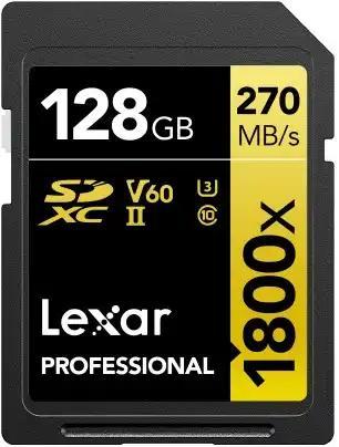 Lexar Professional SDXC 128GB BL 1800X UHS-II V60 Gold, Audio, Tv en Foto, Fotografie | Geheugenkaarten, Nieuw, Ophalen of Verzenden