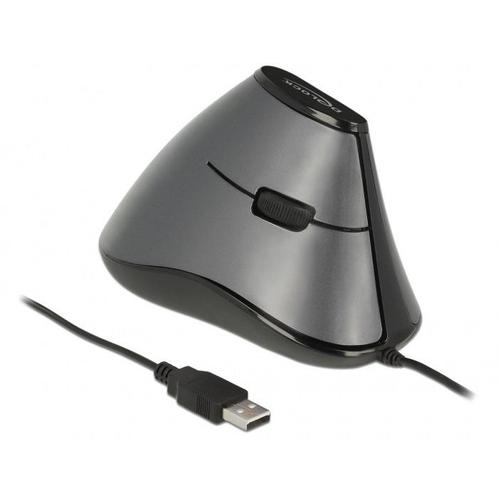 DeLOCK ergonomische bedrade USB muis met 5 knoppen, Computers en Software, Muizen, Ophalen of Verzenden