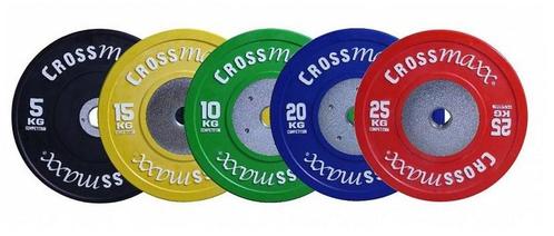 Crossmaxx competition bumper plates l Ø 50 mm l 5 t/m 25 kg, Sport en Fitness, Fitnessmaterialen, Nieuw, Verzenden