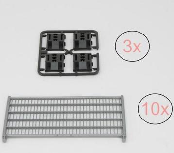 Bruder ONDERDEEL: 10x bouwhek + 12x steunblok