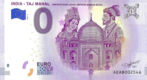 0 euro biljet India 2019 - Taj Mahal, Postzegels en Munten, Bankbiljetten | Europa | Eurobiljetten, Verzenden