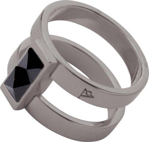 TOV Essentials Ring - Phoenix Multi Ring - 18 - Grijs/Zwart, Sieraden, Tassen en Uiterlijk, Ringen, Verzenden